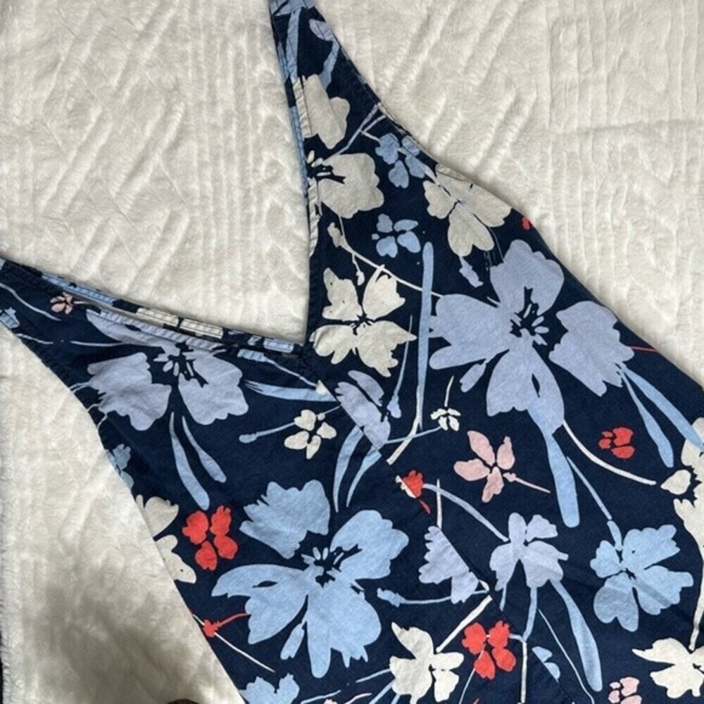 Time&Tru Floral V-Neck Woven Tank Top Medium 8-10 - Picture 7 of 16